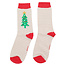 Socks Bamboo Festive Trees silver