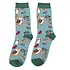 Miss Sparrow Socks Bamboo Woodland duck egg