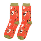 Miss Sparrow Socks Bamboo Woodland burnt orange