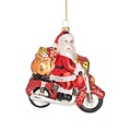 Sass & Belle Weihnachtsdekoration Santa on Motorbike