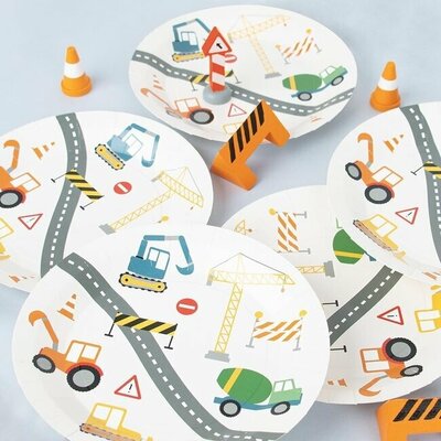 My Little Day Paper Plates Set of  8 Construction