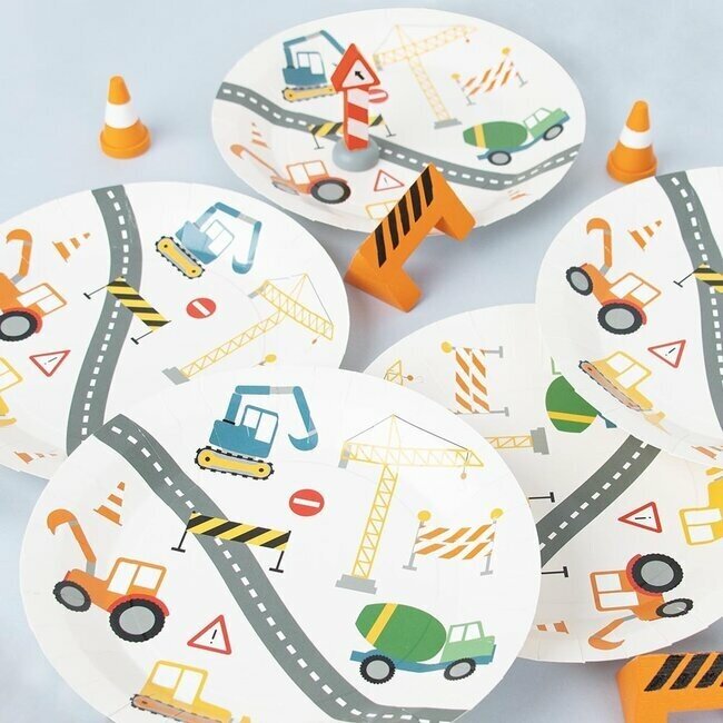 Paper Plates Set of  8 Construction
