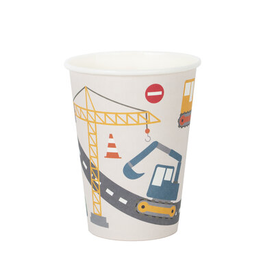 My Little Day Paper Cups Set of  8 Construction