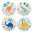 Pappteller Set of  8 Jurassic Dinos
