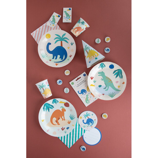 Paper Plates Set of  8 Jurassic Dinos