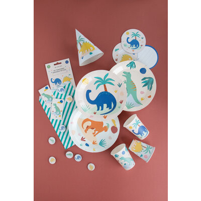 My Little Day Paper Plates Set of  8 Jurassic Dinos