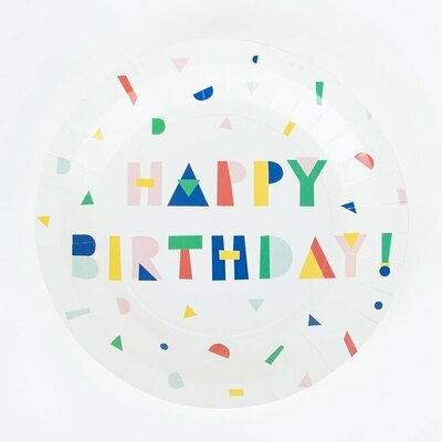 My Little Day Paper Plates Set of  8 Happy Birthday