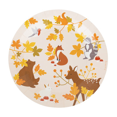 My Little Day Paper Plates Set of  8 Forest Animals