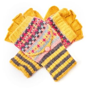 Pure & Cozy Handschuhe Shetland mustard