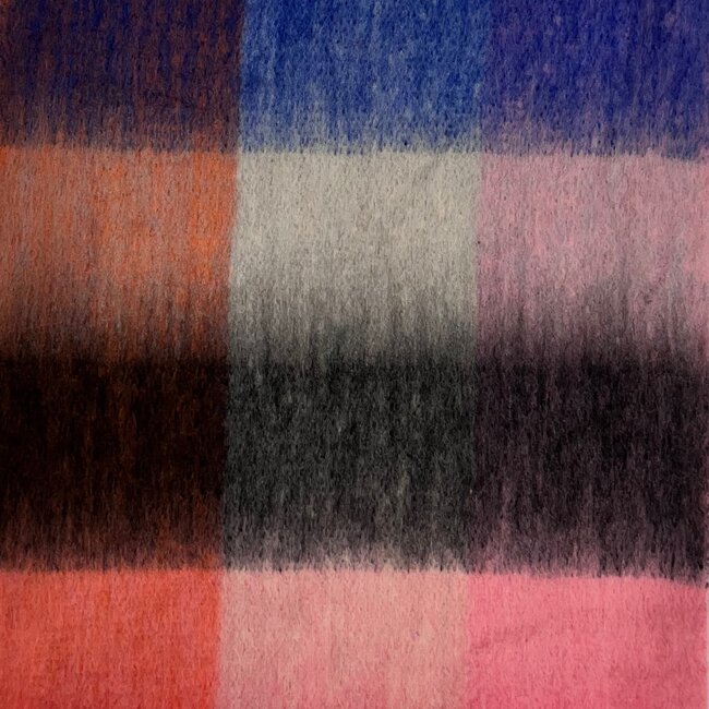 Schal Wool Mix Soft Checked with Tassel Frida