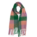 Pure & Cozy Schal Wool Mix Soft Checked with Tassel Old School