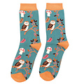 Miss Sparrow Socken Bamboo Woodland teal