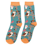 Miss Sparrow Socks Bamboo Woodland teal