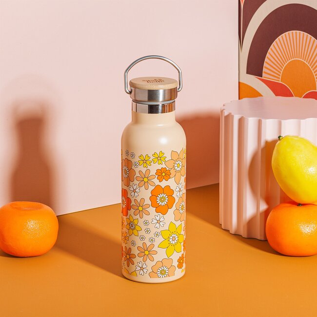 Wasserflasche 70's Floral