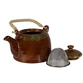 Clayre & Eef Teapot with filter brown/green