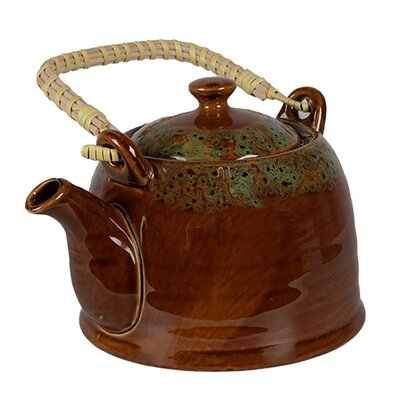 Clayre & Eef Teapot with filter brown/green