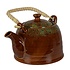 Clayre & Eef Teapot with filter brown/green