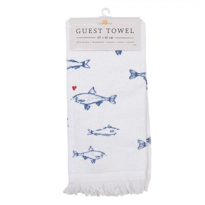 Clayre & Eef Guest towel Fish