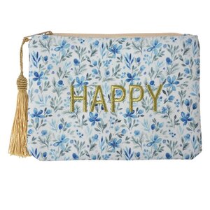 Clayre & Eef Make-up bag Happy Little Flowers blue