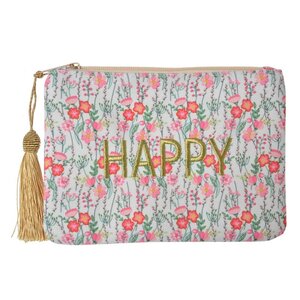 Clayre & Eef Make-up Tasche Happy Little Flowers pink