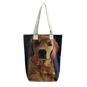 M&K Collection Canvas Tote Bag Art Labrador Dog