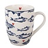 Clayre & Eef Mug Fishes & Heart