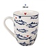 Clayre & Eef Mug Fishes & Heart