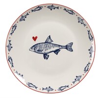 Clayre & Eef Plate small Fishes & Heart