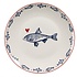 Clayre & Eef Plate  mall Fishes & Heart