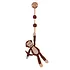 Sindibaba Pram Clip with rattle Monkey brown (organic cotton)