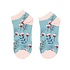Miss Sparrow Trainer Socks Bamboo Wild Floral duck egg