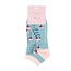 Trainer Socks Bamboo Wild Floral duck egg