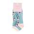 Miss Sparrow Trainer Socks Bamboo Wild Floral duck egg