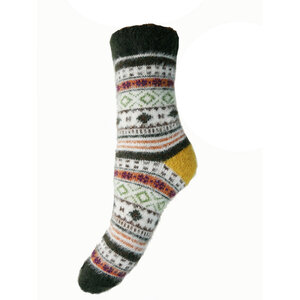 Joya Socks Woolmix Patterned dark khaki