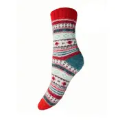 Gemjar Socken Wollmix Patterned red/cream