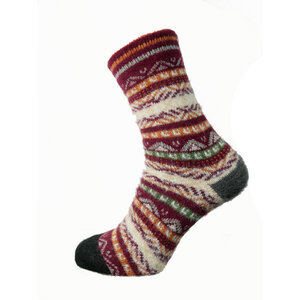 Joya Socks Men Wollmix Patterned burgundy