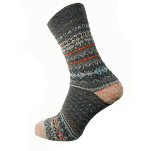 Joya Socks Men Wollmix Patterned dark grey