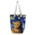 M&K Collection Canvas Tote Bag Art Starry Night Cat