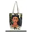 Canvas Tote Bag Art Frida Necklace