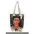 M&K Collection Canvas Tote Bag Art Frida Necklace