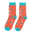 Miss Sparrow Socks Bamboo Yoga Poses burnt orange