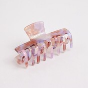 Red Cuckoo Hair Claw Clip Rectangular Shimmer purple