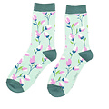 Miss Sparrow Socks Bamboo Ditsy Flowers mint