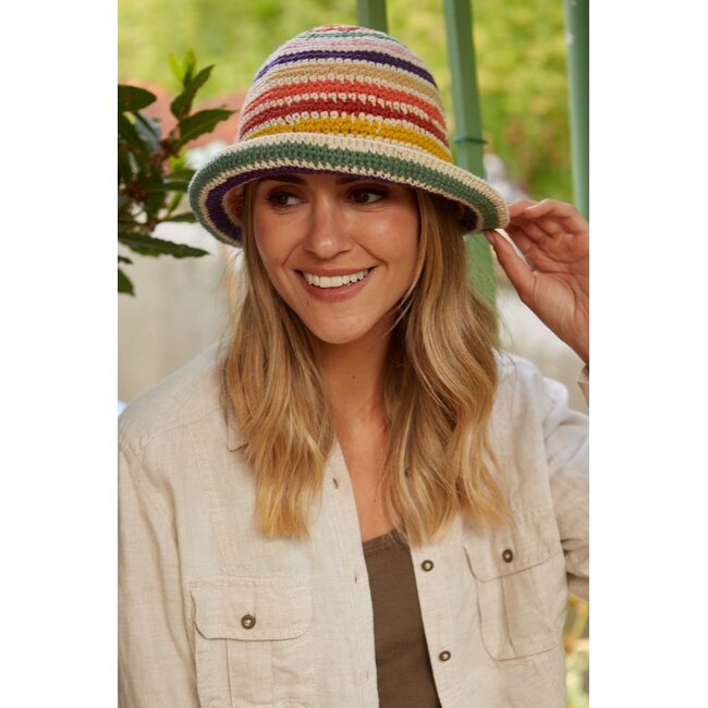 Cotton Bucket Hat Hoxton Stripe