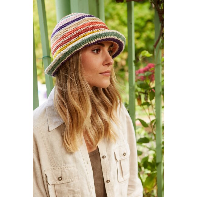 Cotton Bucket Hat Hoxton Stripe