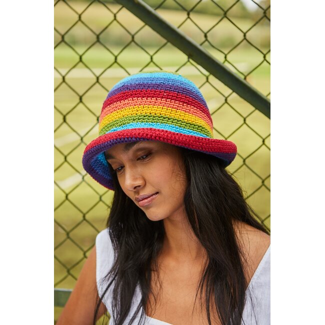 Cotton Bucket Hat Rainbow