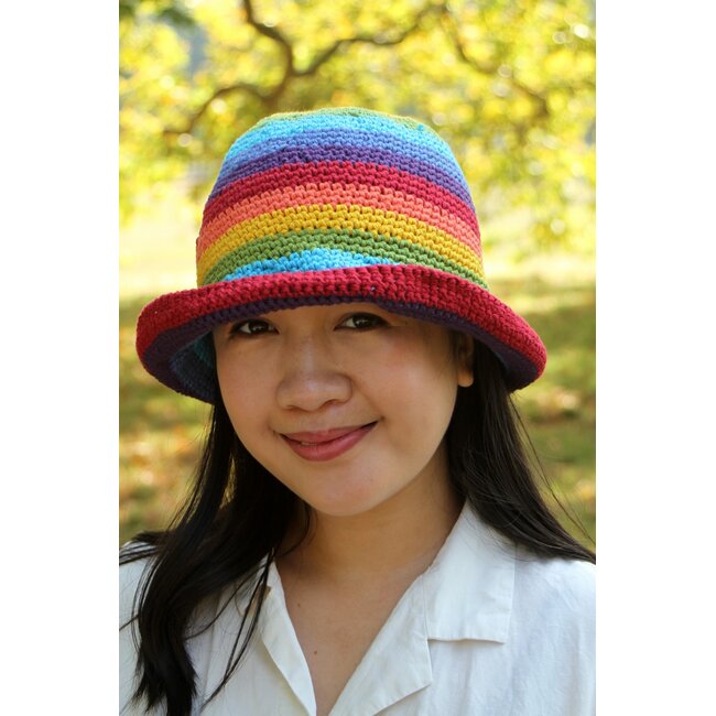 Cotton Bucket Hat Rainbow