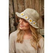 Pachamama Hemp/Cotton Hat Daisy Chain beige