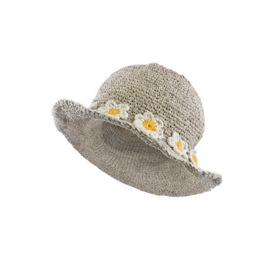 Pachamama Hemp/Cotton Hat Daisy Chain beige