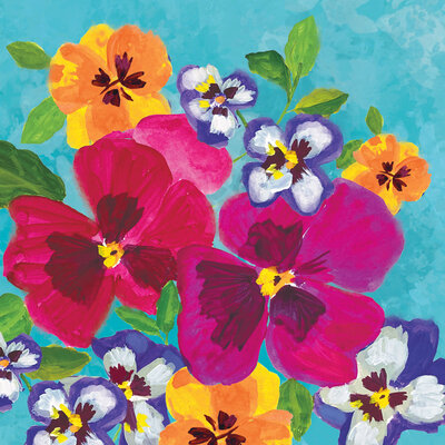 Paperproducts Design Paper Napkins Pansy Power